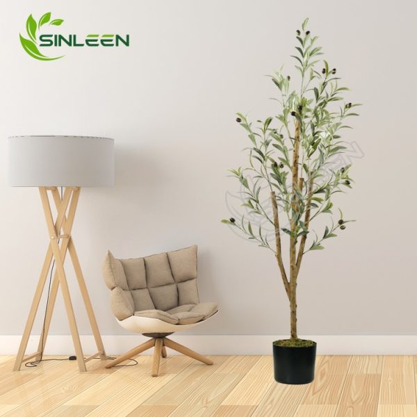 90CM真木杆橄榄树产品展示 3ft artificial olive tree
