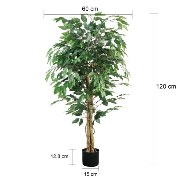 120CM672叶榕树尺寸 Ficus Artificial Tree