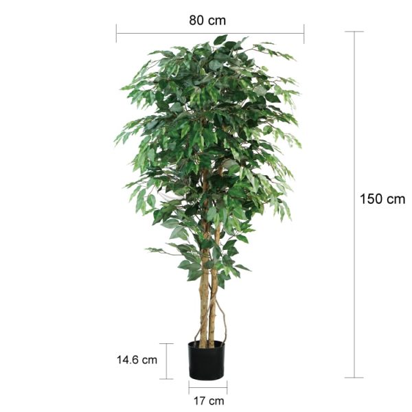 150CM1050叶榕树尺寸 ficus tree artificial