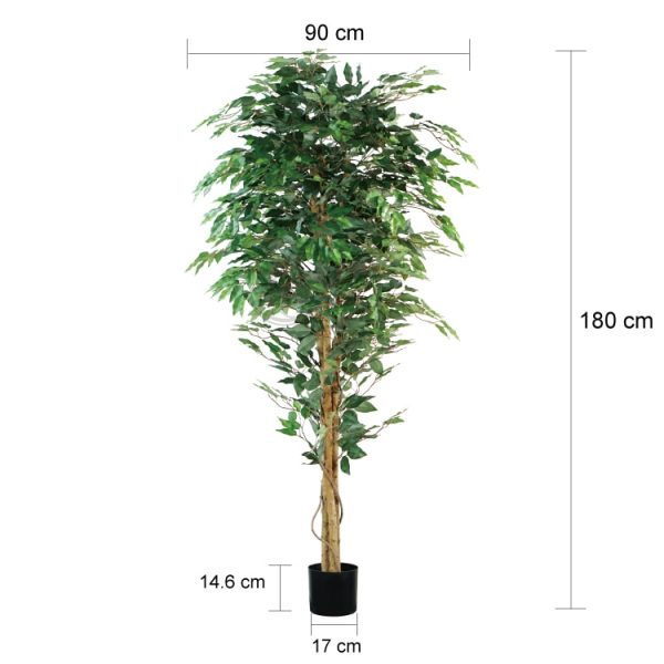 180CM1512叶榕树尺寸 artificial ficus tree 6ft
