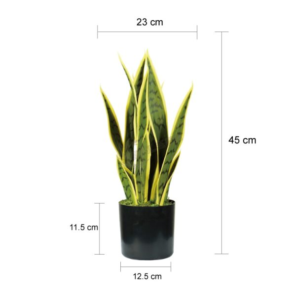 45CM黄皮虎皮兰尺寸 artificial snake plants