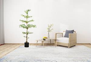 faux potted black olive trees for minimalist decor