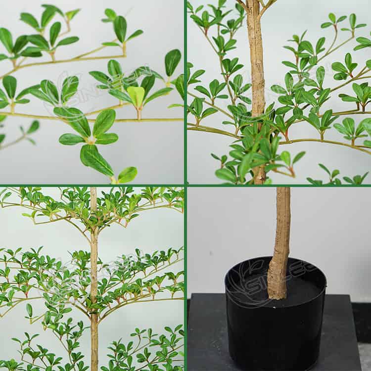 faux black olive tree details